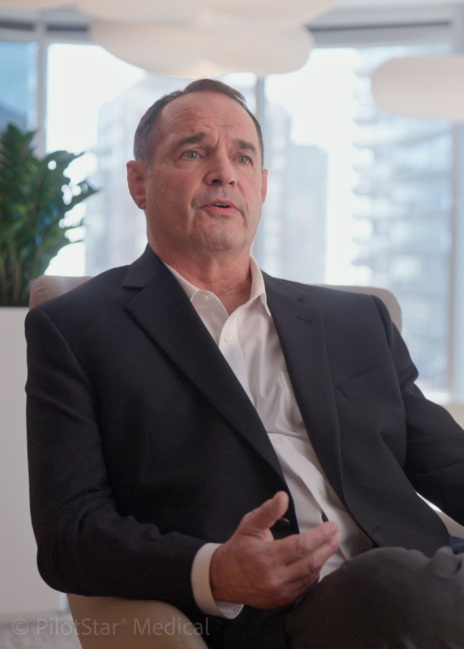 Clinic founder during a filmed interview