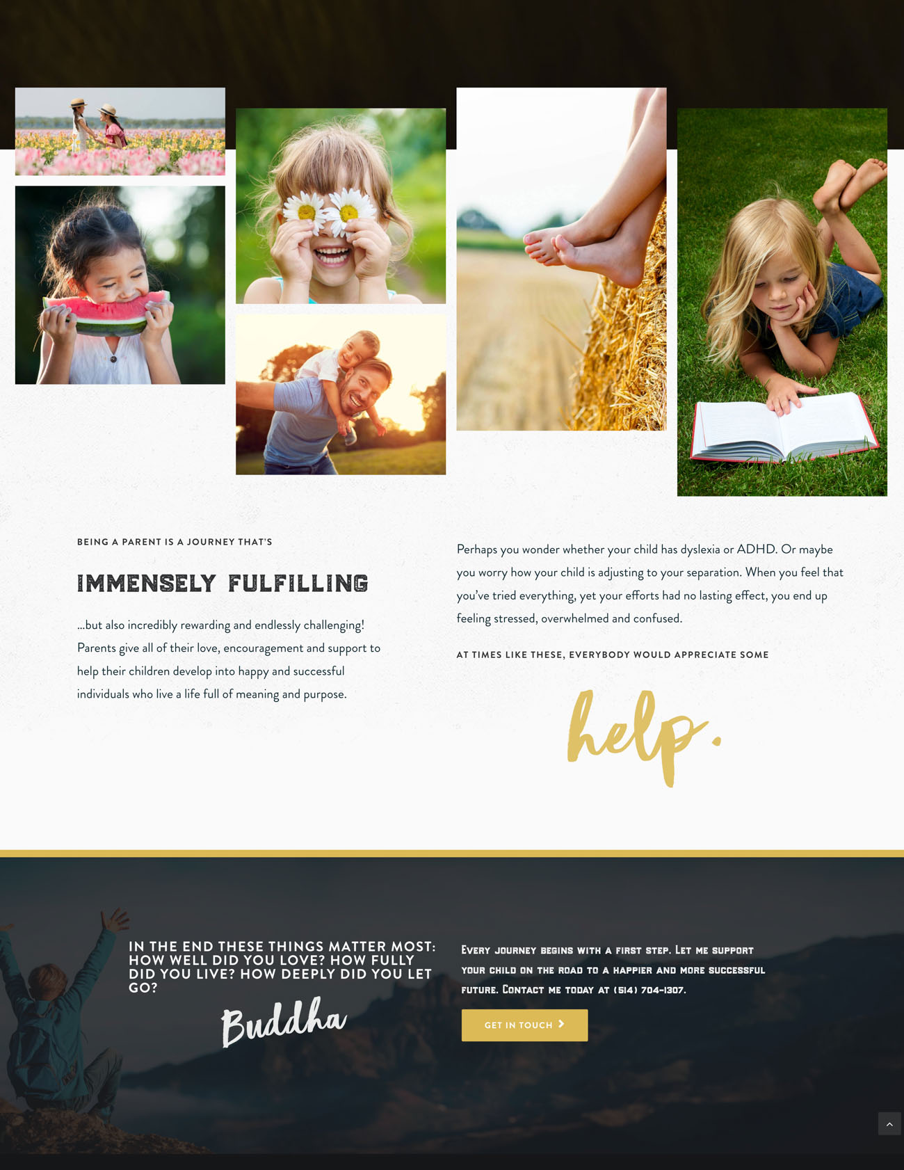 Child Therapist Website website, screen 2