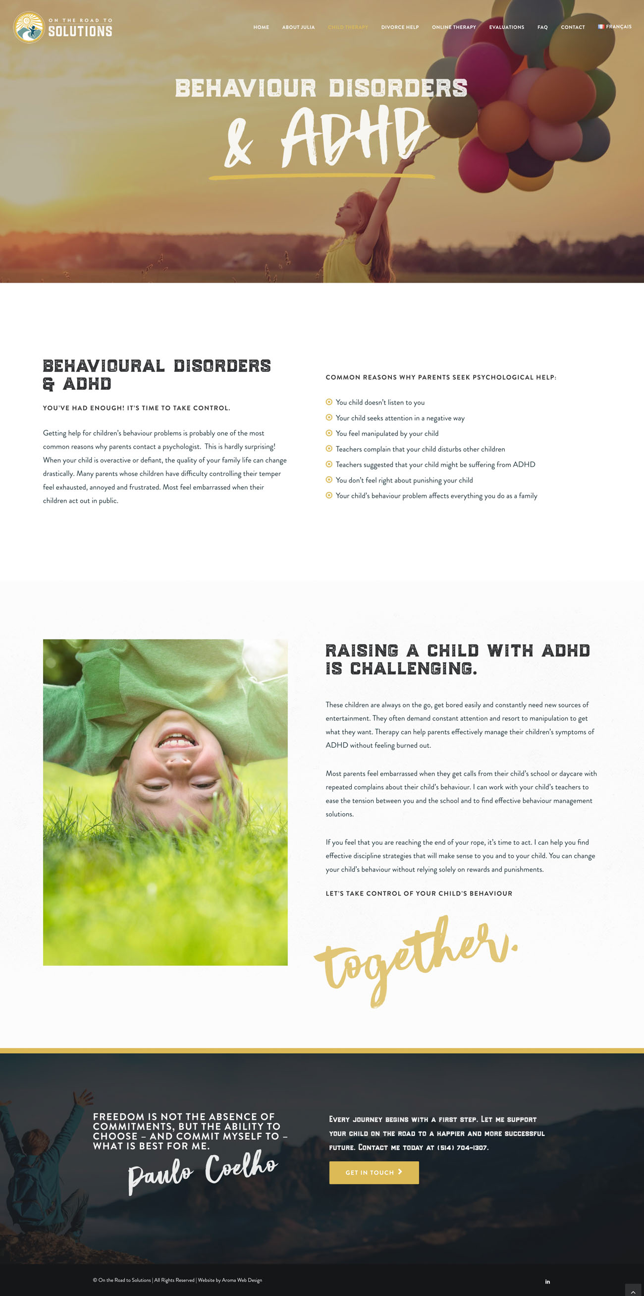 Child Therapist Website website, screen 3