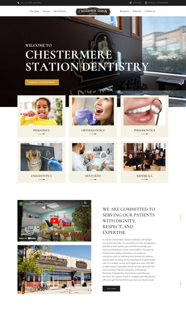 Children’s Dentist Practice website design