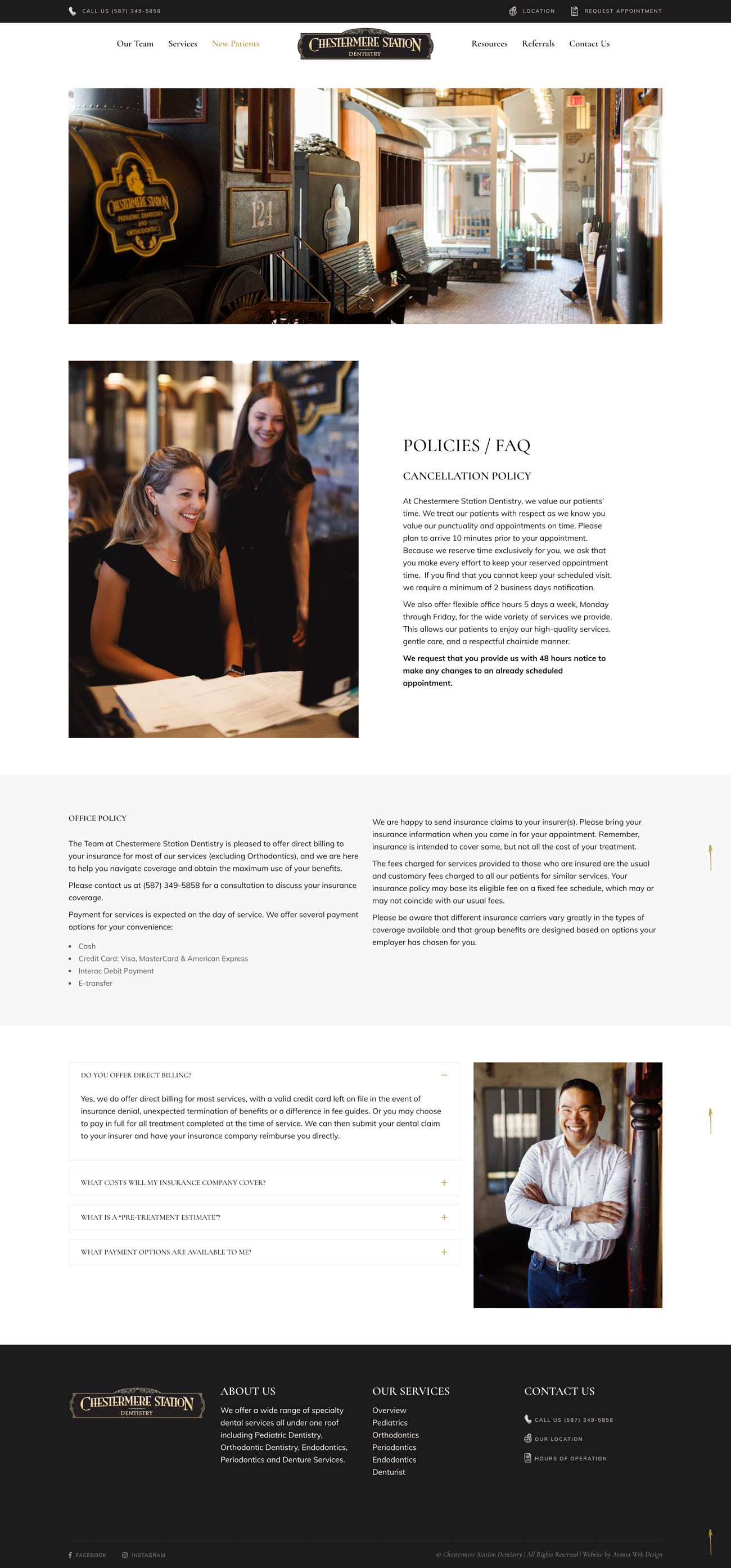 Children’s Dentist Practice website — screen 1