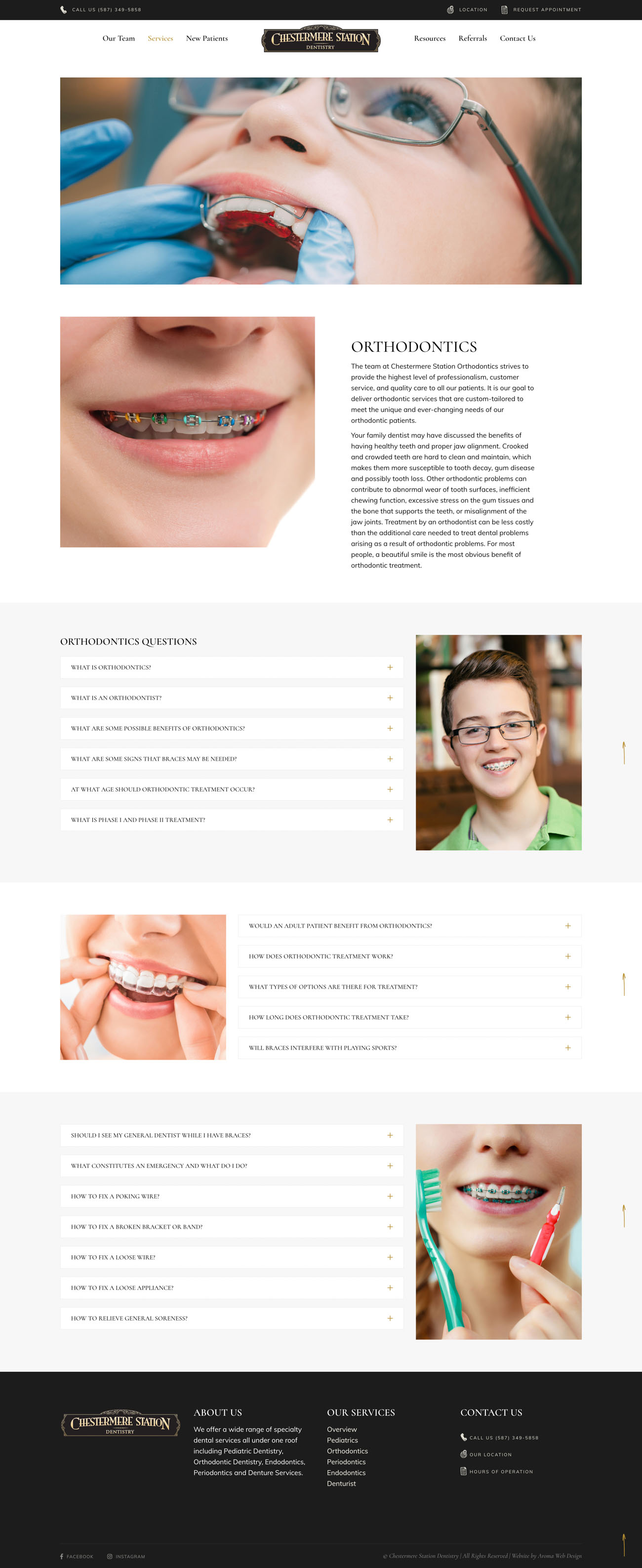 Children’s Dentist Practice website — screen 4
