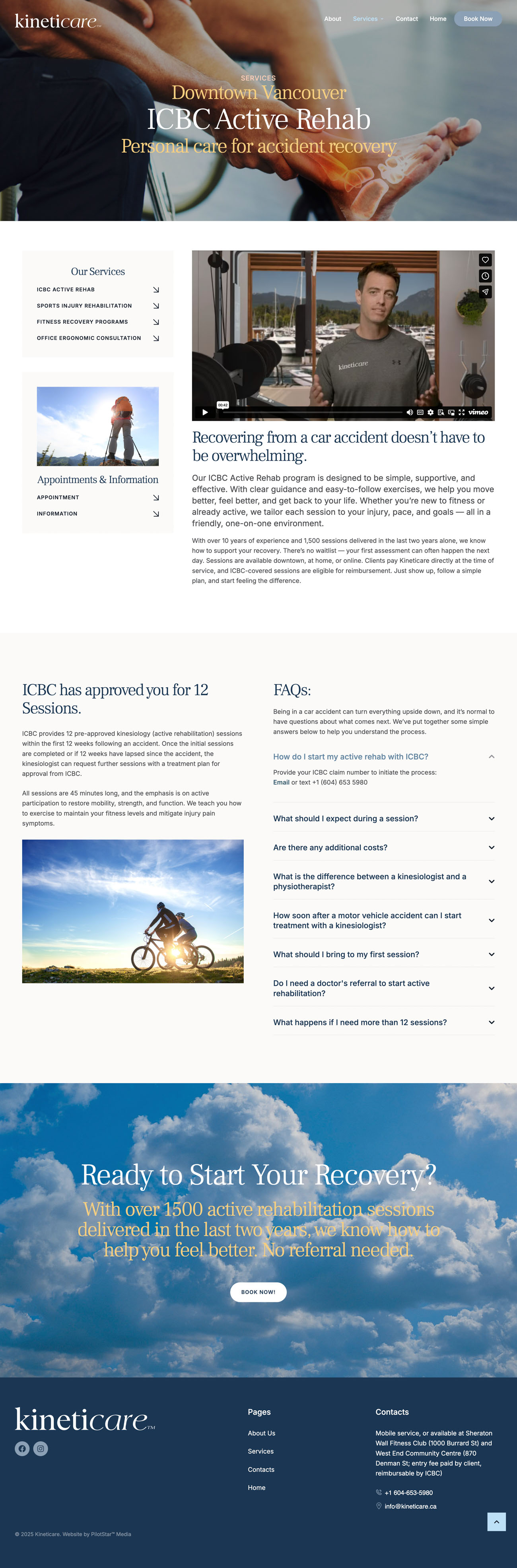 KINETIcare website — screen 3