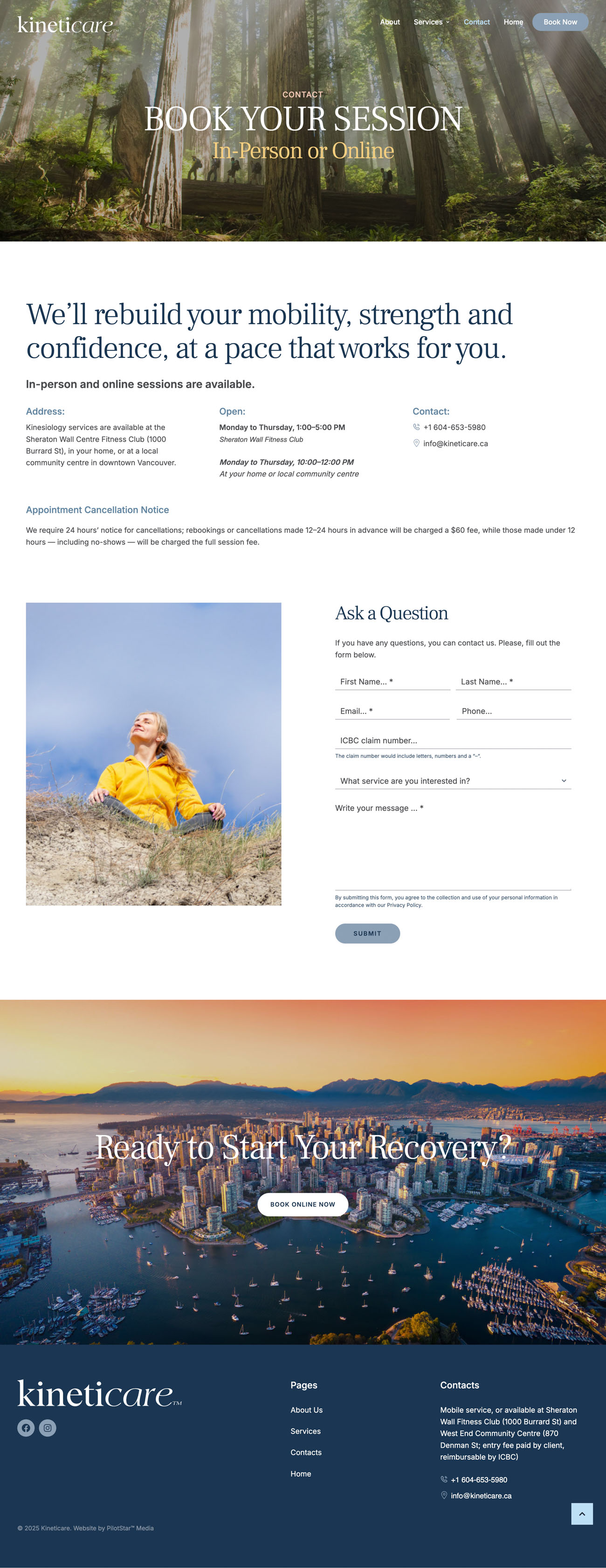 KINETIcare website — screen 4