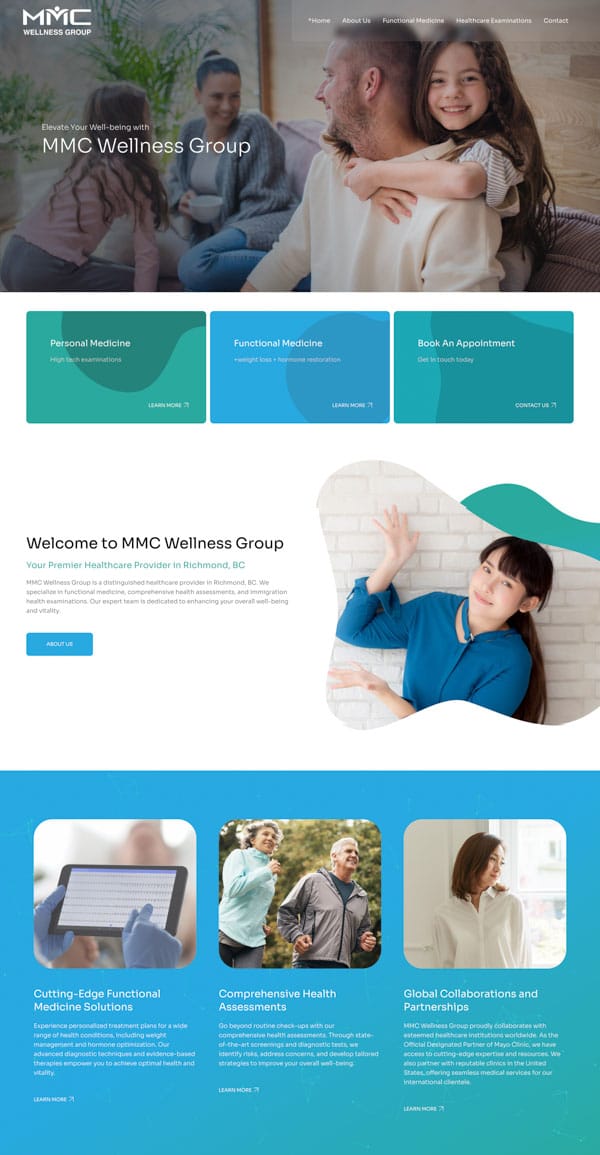 MMC Wellness Clinic website design