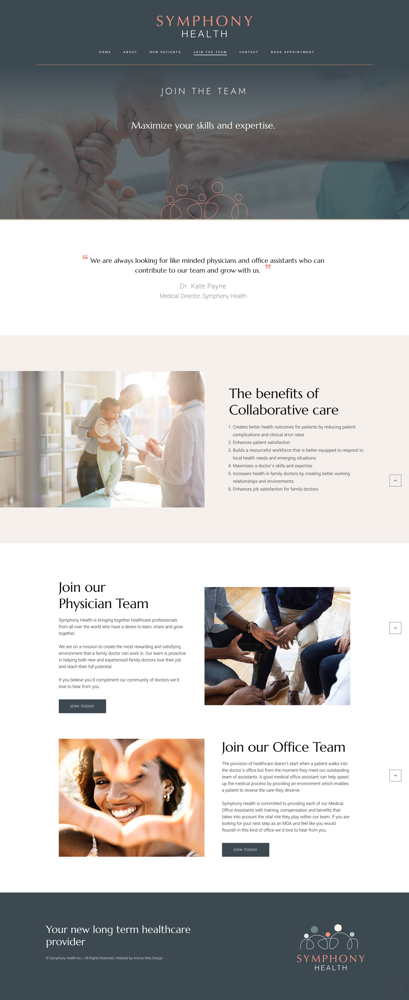 Symphony Health website — screen 2
