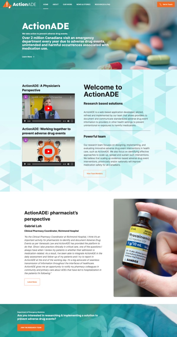 UBC Medical Research / ActionADE website